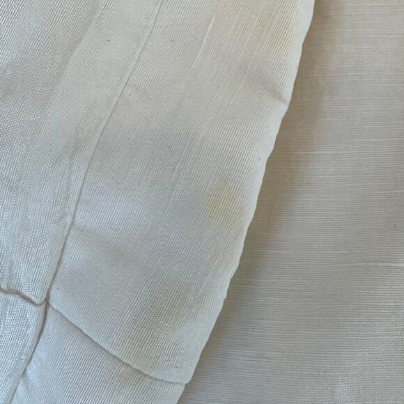 Anne Klein Creamy White Silk Linen Blend Notched Collar Single Button Blazer-8 - Picture 11 of 11